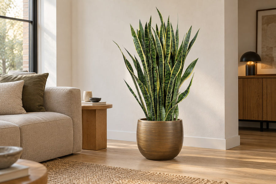 Sansevieria Laurentii (vrouwentong) 100 cm hoog, pot ø35 cm