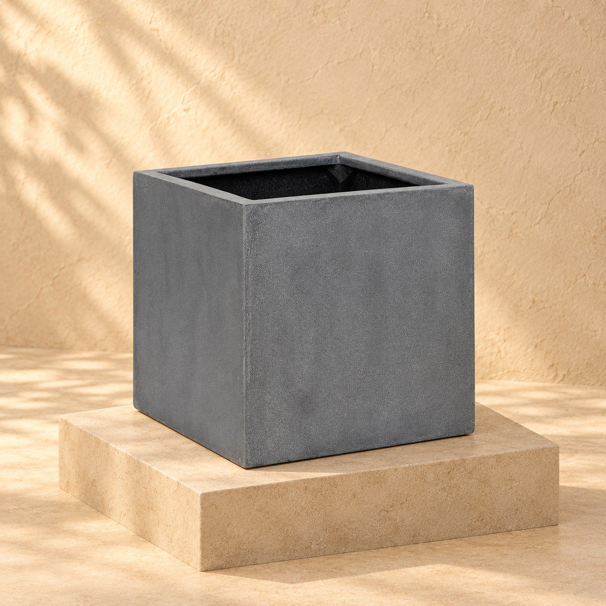 Pot décoratif Block Gris Ø40 x H40 cm
