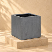 Pot décoratif Block Gris Ø40 x H40 cm