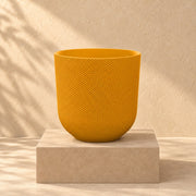 Pot décoratif Elho Jazz Round jaune ambre Ø14 x H13 cm