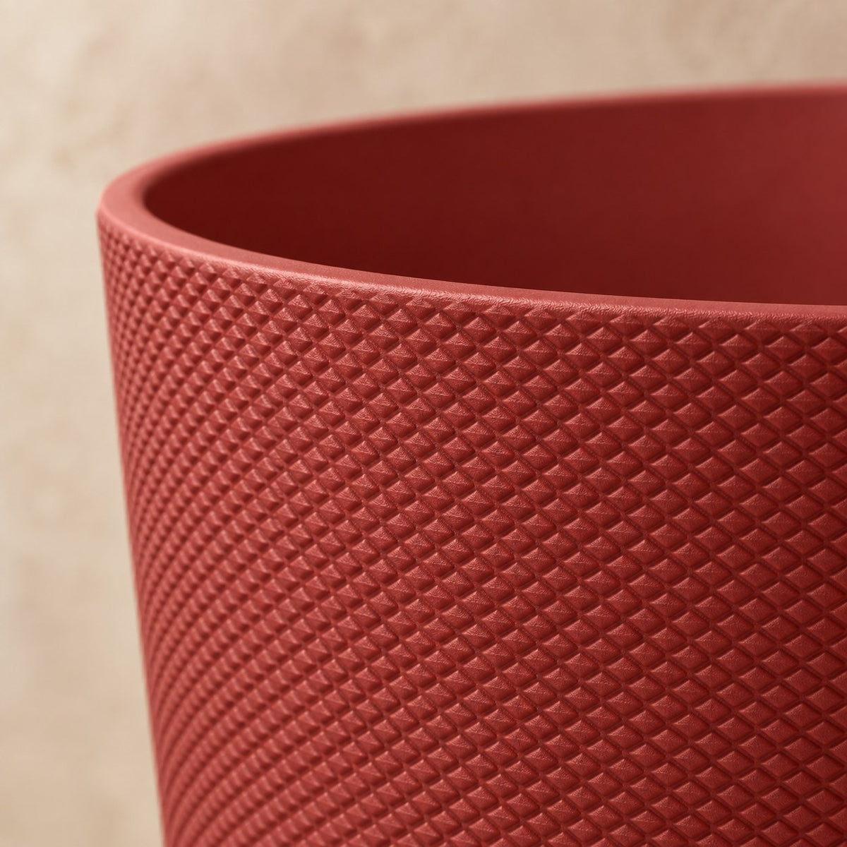 Sierpot Elho Jazz Round tuscan red Ø14 x H13 cm, detail van het oppervlak