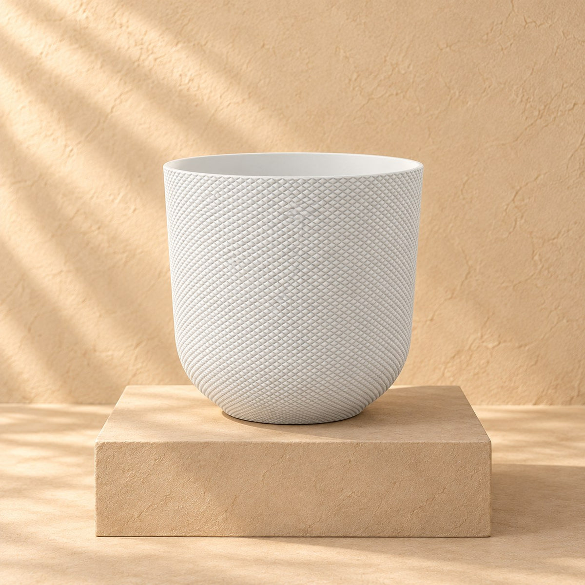 Dekorativ potte Elho Jazz Round hvid Ø23 x H21 cm