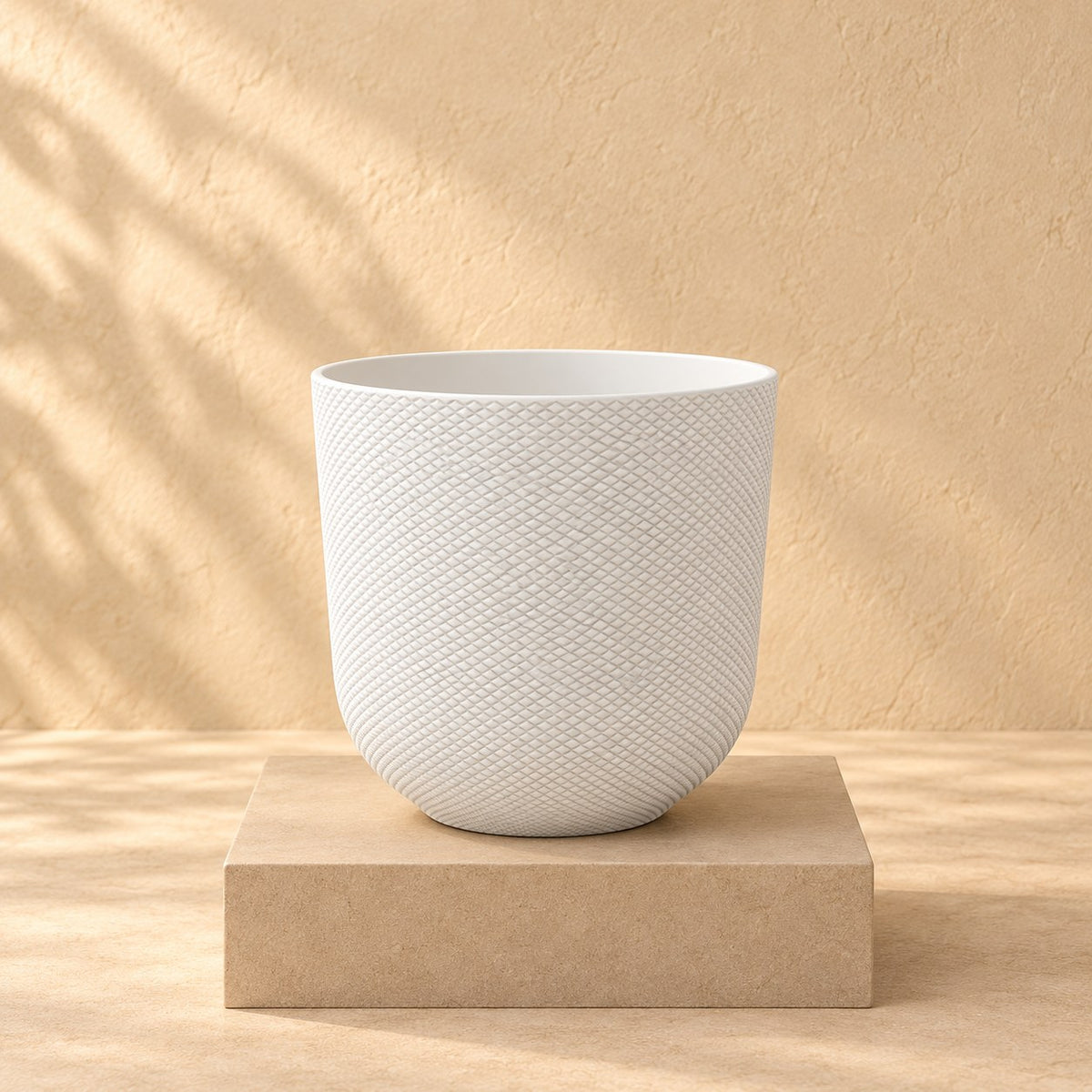 Ziertopf Elho Jazz Round weiß Ø26 x H24 cm