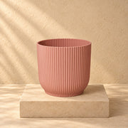 Dekorativ potte elho Vibes Fold Round lyserød Ø18 x H17 cm