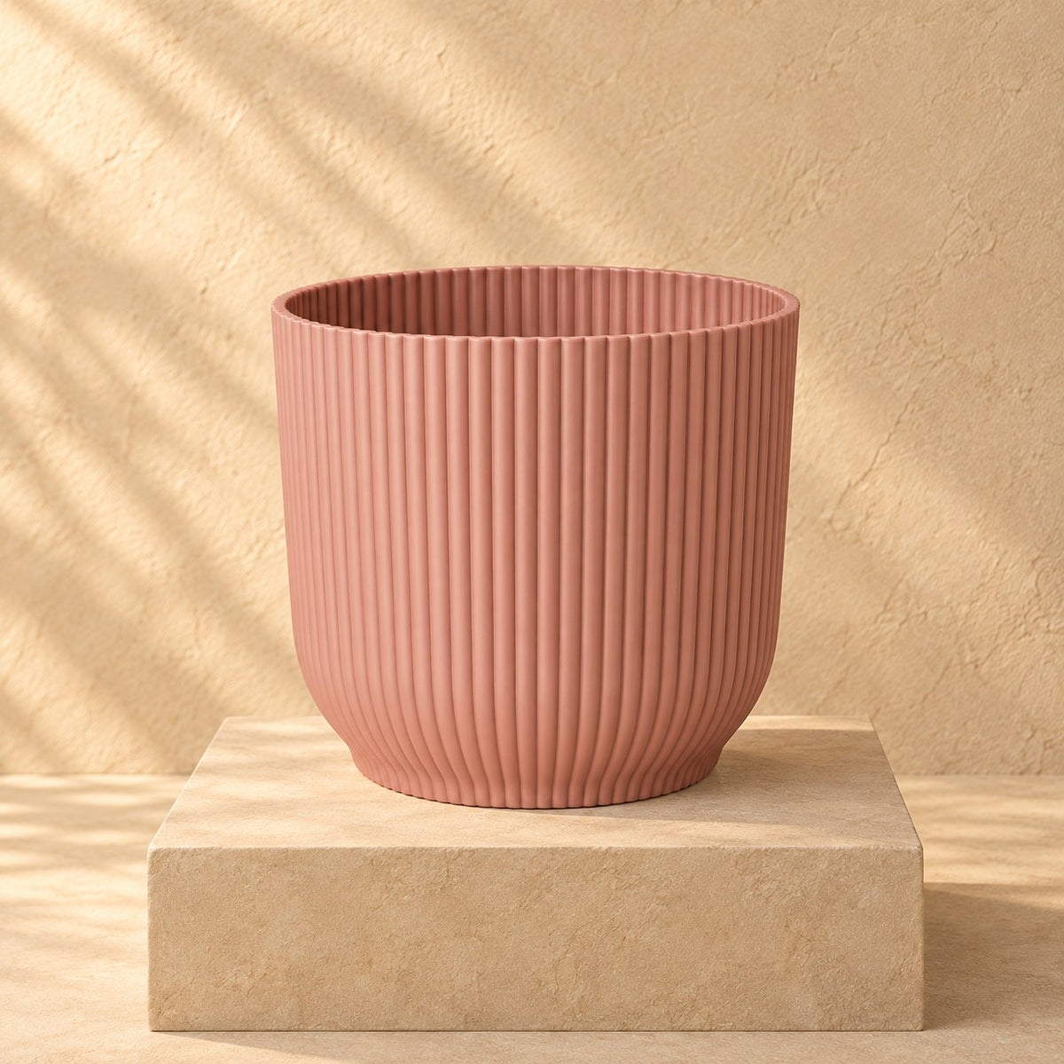 Pot décoratif elho Vibes Fold Rond rose Ø25 x H23 cm