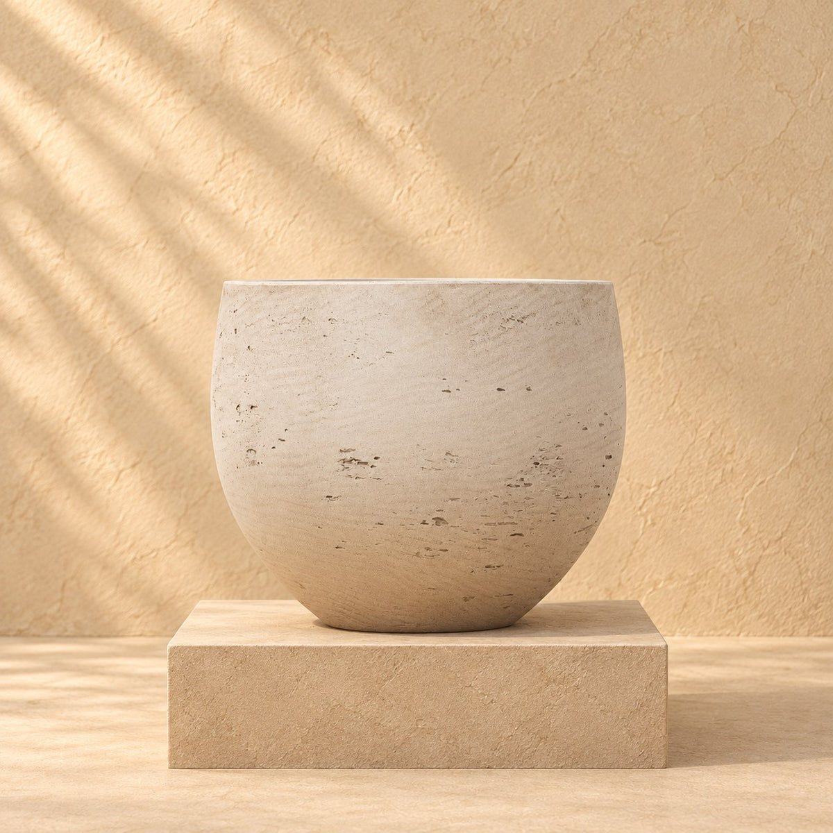 Pot décoratif Jumbo Orb Beige Washed Ø53 x H45 cm