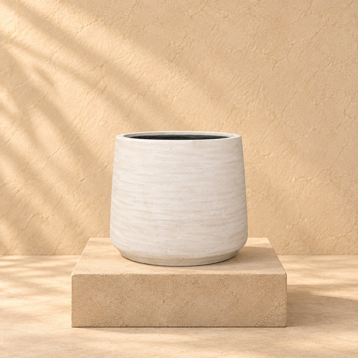 Pot décoratif Jumbo Patt Ivoire Washed Ø93 x H77 cm
