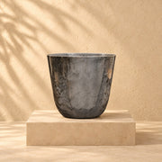 Doniczka dekoracyjna Palermo marmurowa szara Ø30 x W28 cm