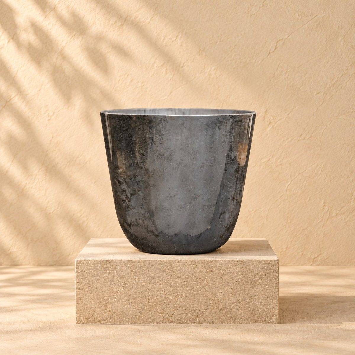 Pot décoratif Palermo marbre gris Ø40 x H36 cm
