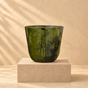 Doniczka dekoracyjna Palermo marmurkowa zieleń Ø27 x W25 cm