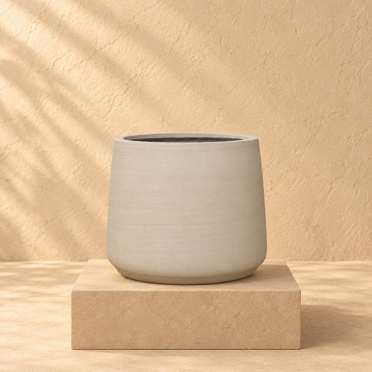 Pot décoratif Patt Beige Washed Ø23 x H19 cm