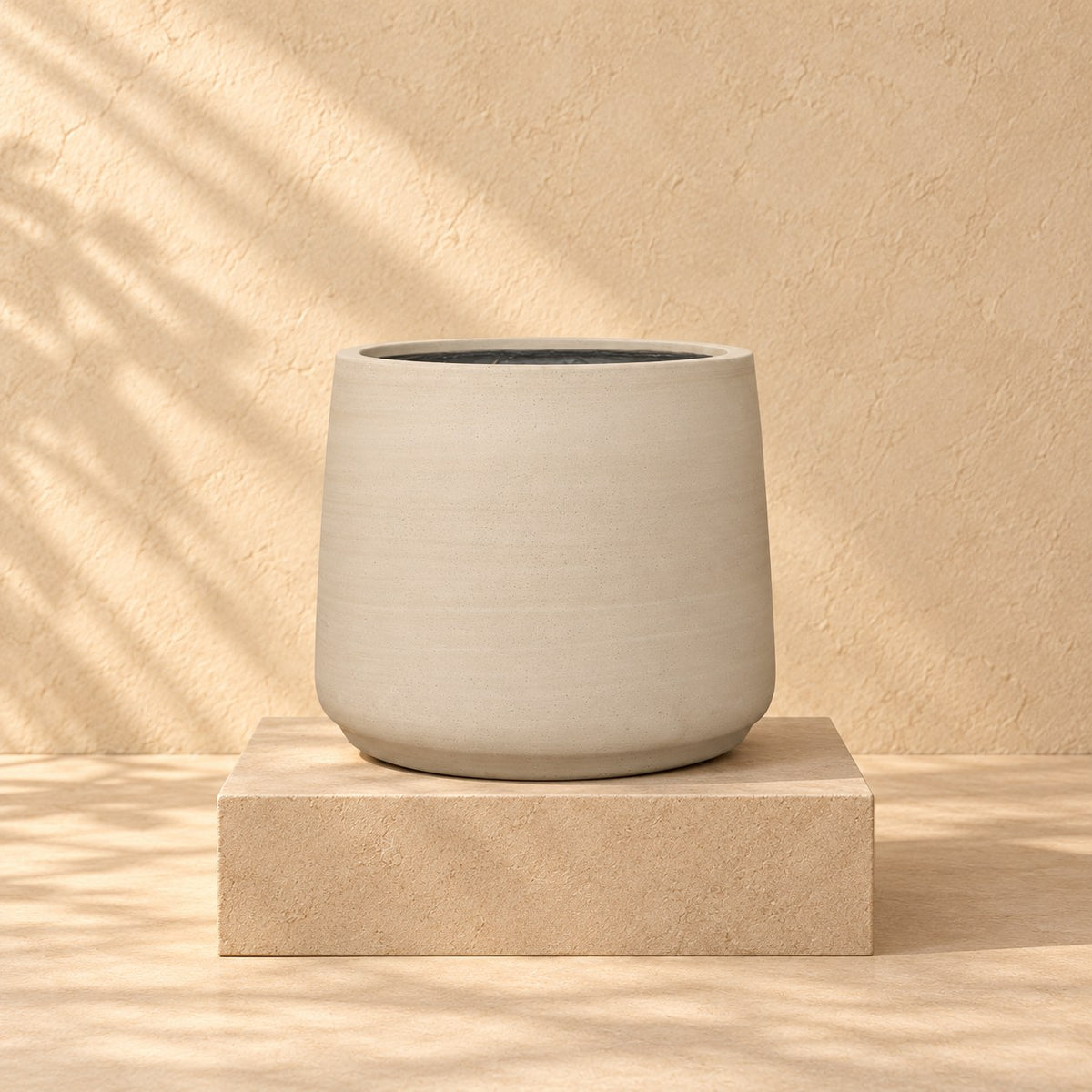 Pot décoratif Patt Beige Washed Ø45 x H38 cm