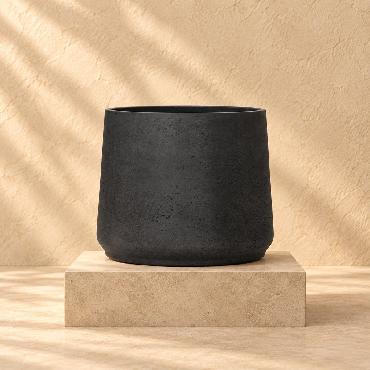 Pot décoratif Patt Black Washed Ø34 x H28 cm
