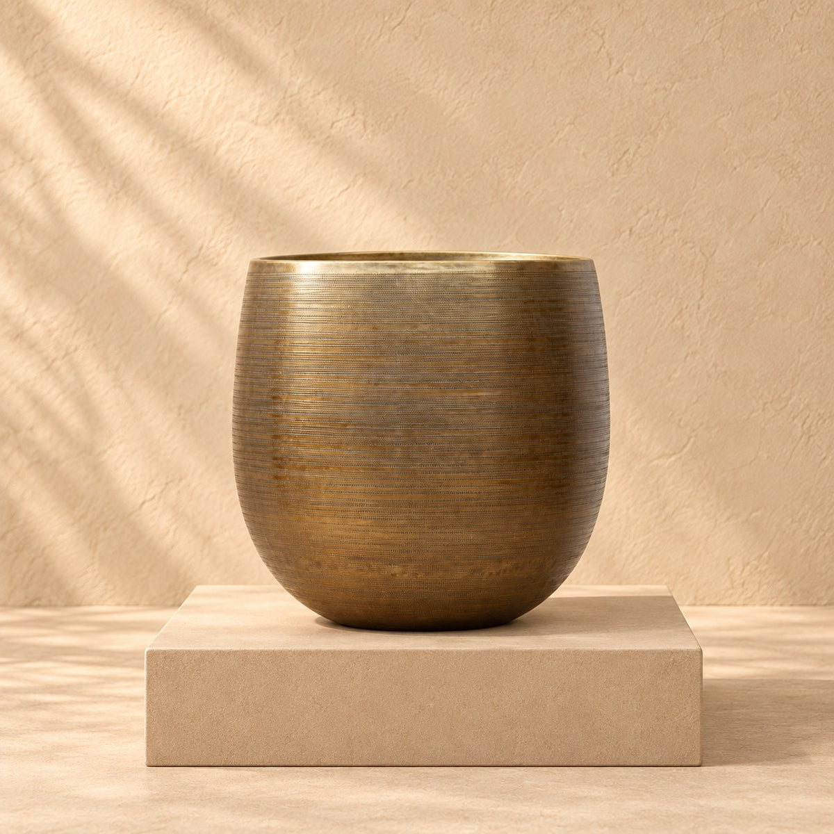 Pot décoratif Rowen doré Ø38 x H35 cm