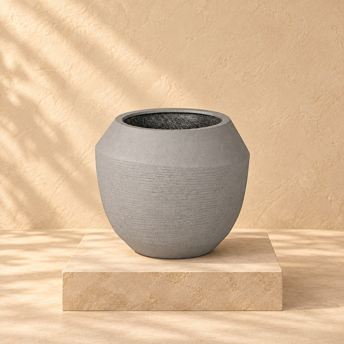 Pot décoratif Ruvido argile Ø54 cm