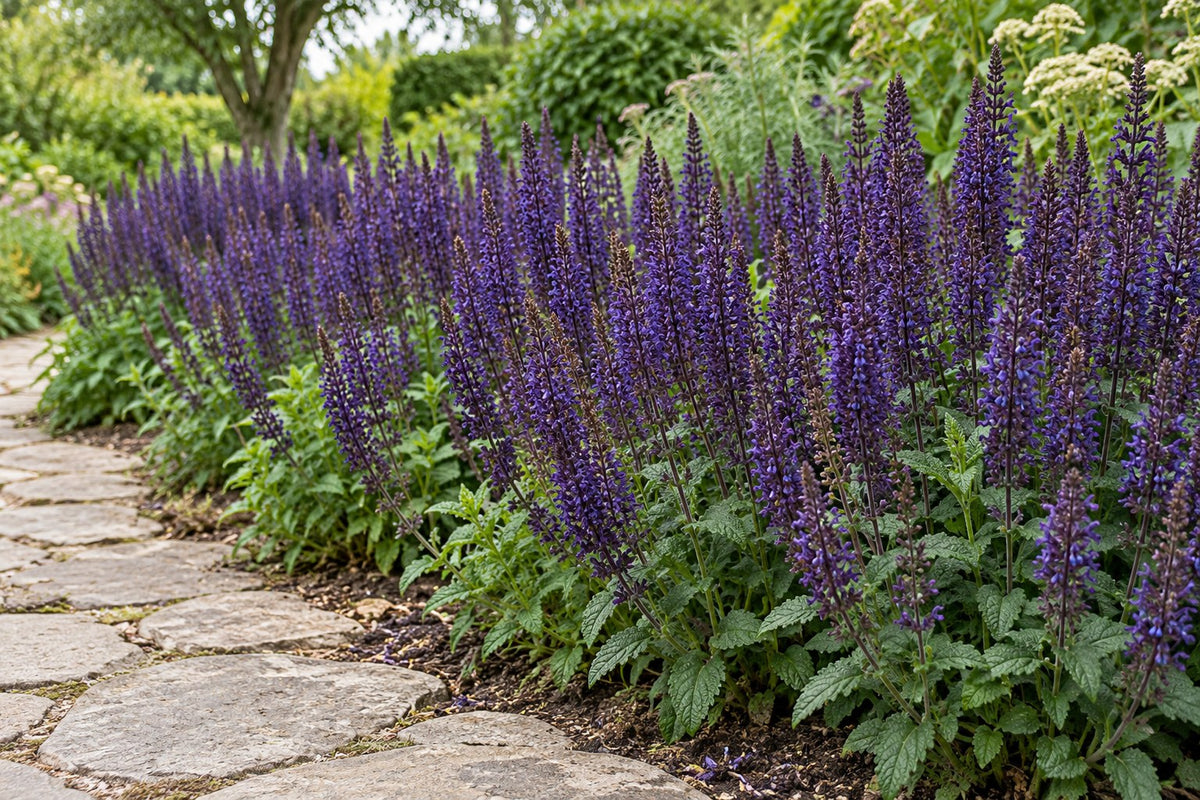 Steppensalbei 'Mainacht' im Garten gepflanzt