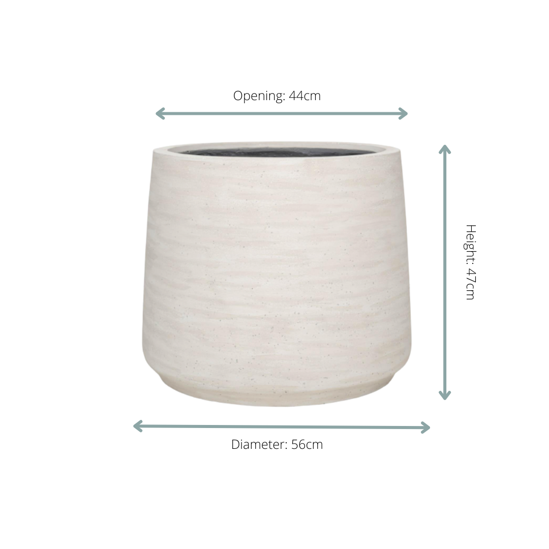 Sierpot Jumbo Patt Ivory Washed Ø56 x H47 cm