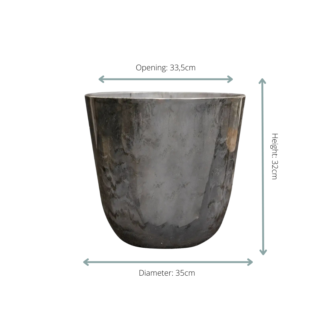 Sierpot Palermo marble grijs Ø35 x H32 cm