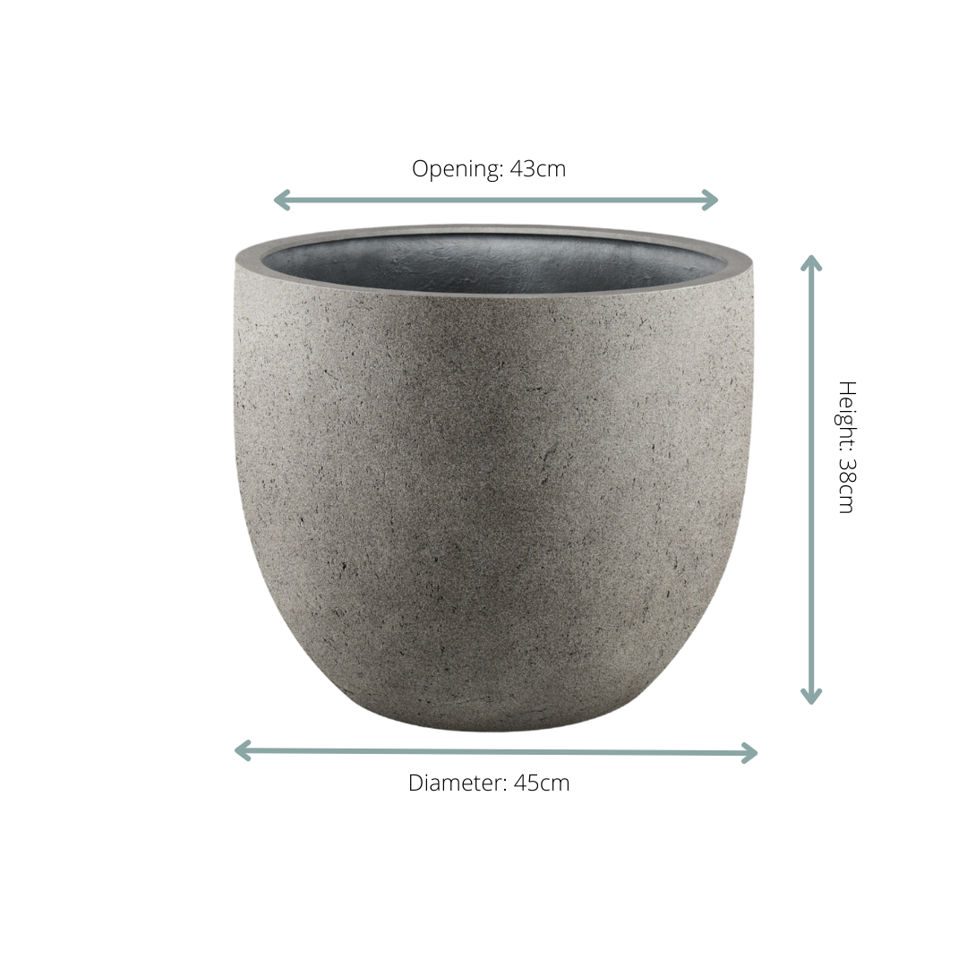 Sierpot grigio new egg natural concrete Ø45 x H38 cm