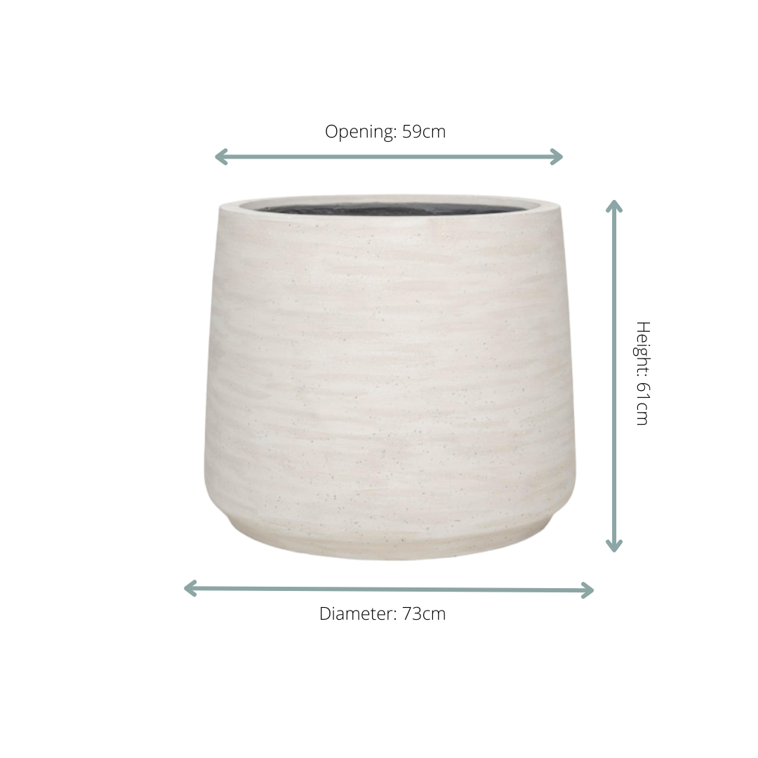 Sierpot Jumbo Patt Ivory Washed Ø73 x H61 cm
