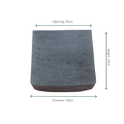 Pot décoratif Aniek anthracite Ø43 x H39 cm