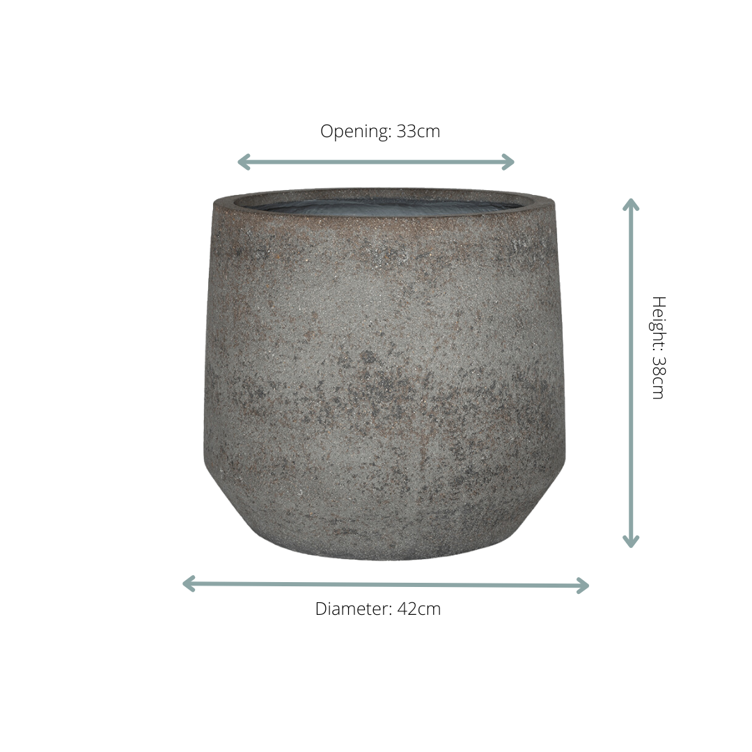 Pot Harith M Diorite Grå D42 x H38 38cm - ø42