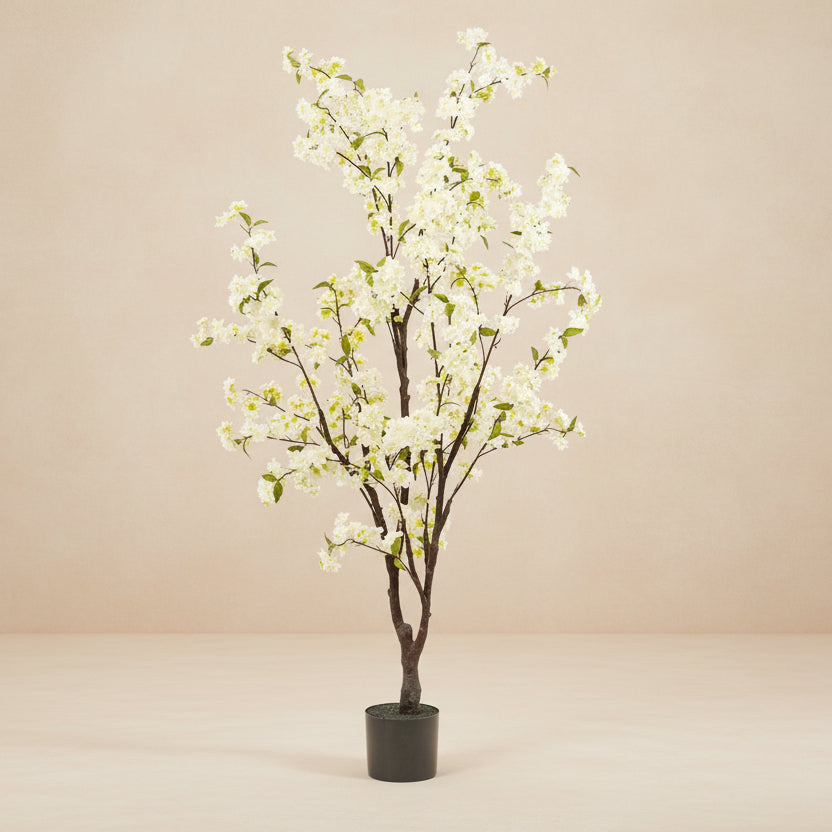 Artificial plant - Cherry blossom - White - 175cm