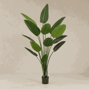Kunstplant Strelitzia Nicolai met grote groene bladeren van 190 cm