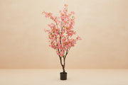 Roze kunstplant Prunus kersenbloesem 175 cm decoratief interieur