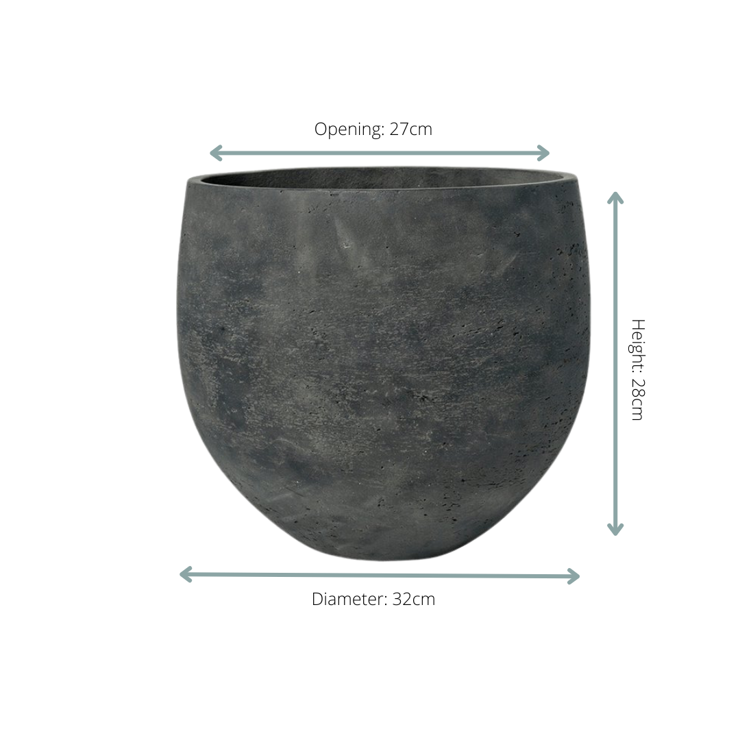 Sierpot Orb Black Washed Ø32 x H28 cm