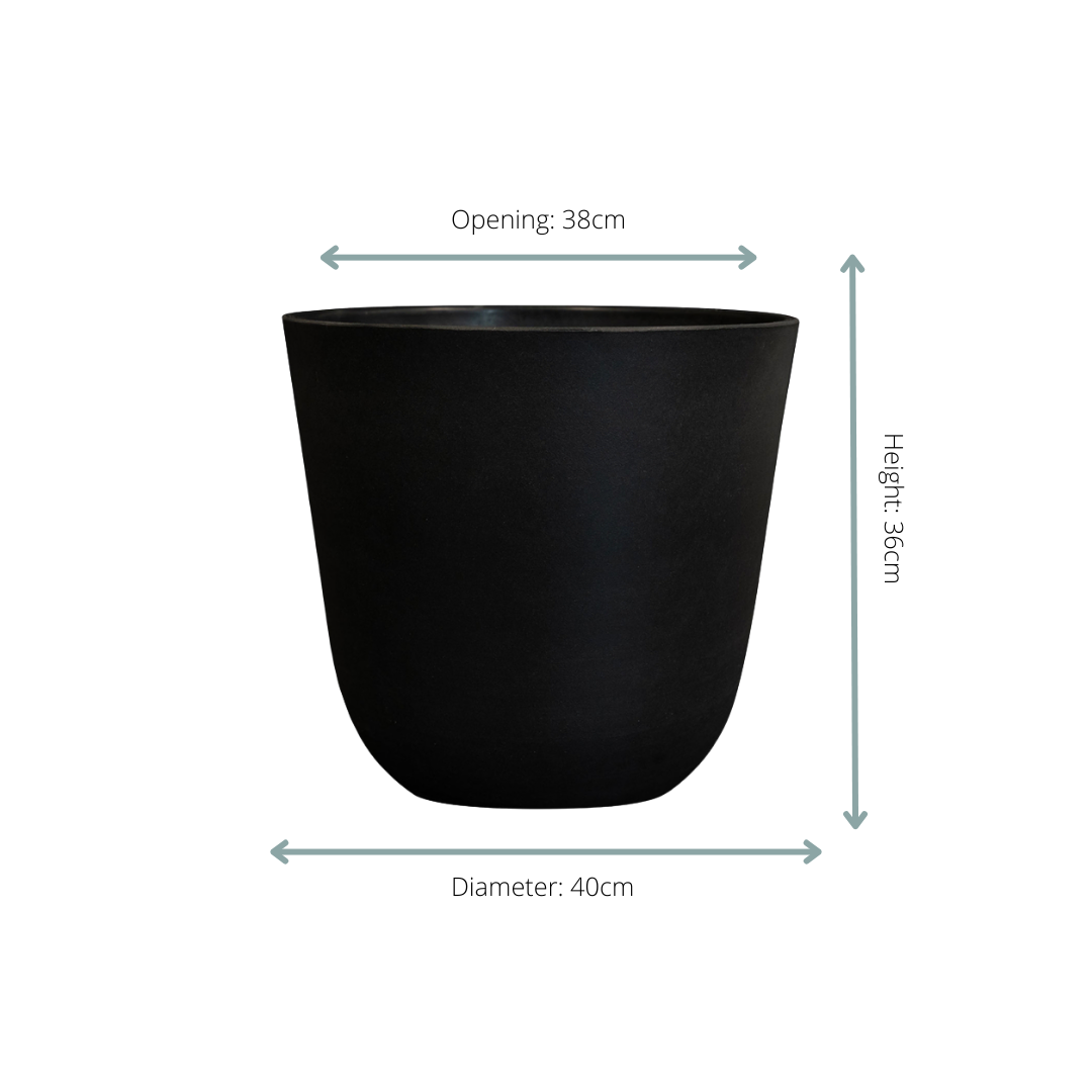 Sierpot Palermo zwart Ø40 x H36 cm