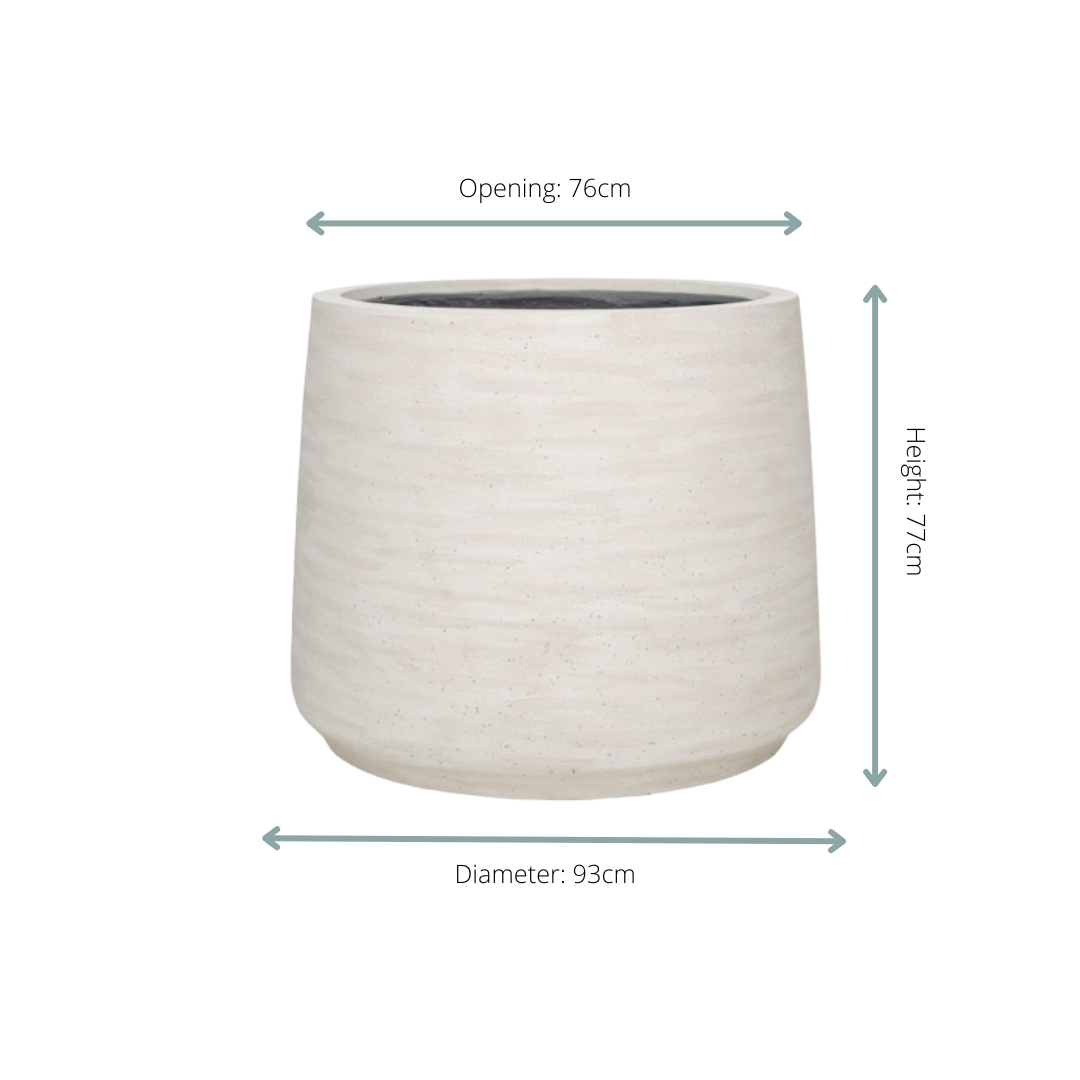 Bloempot Jumbo Patt Ivory Washed, ø93 cm, hoogte 77 cm