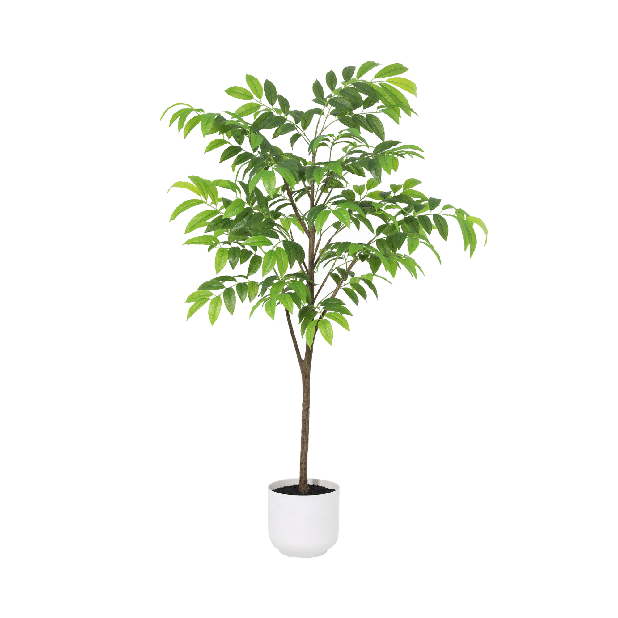 Kunstplant Tropische plant inclusief witte pot 153cm - ø24