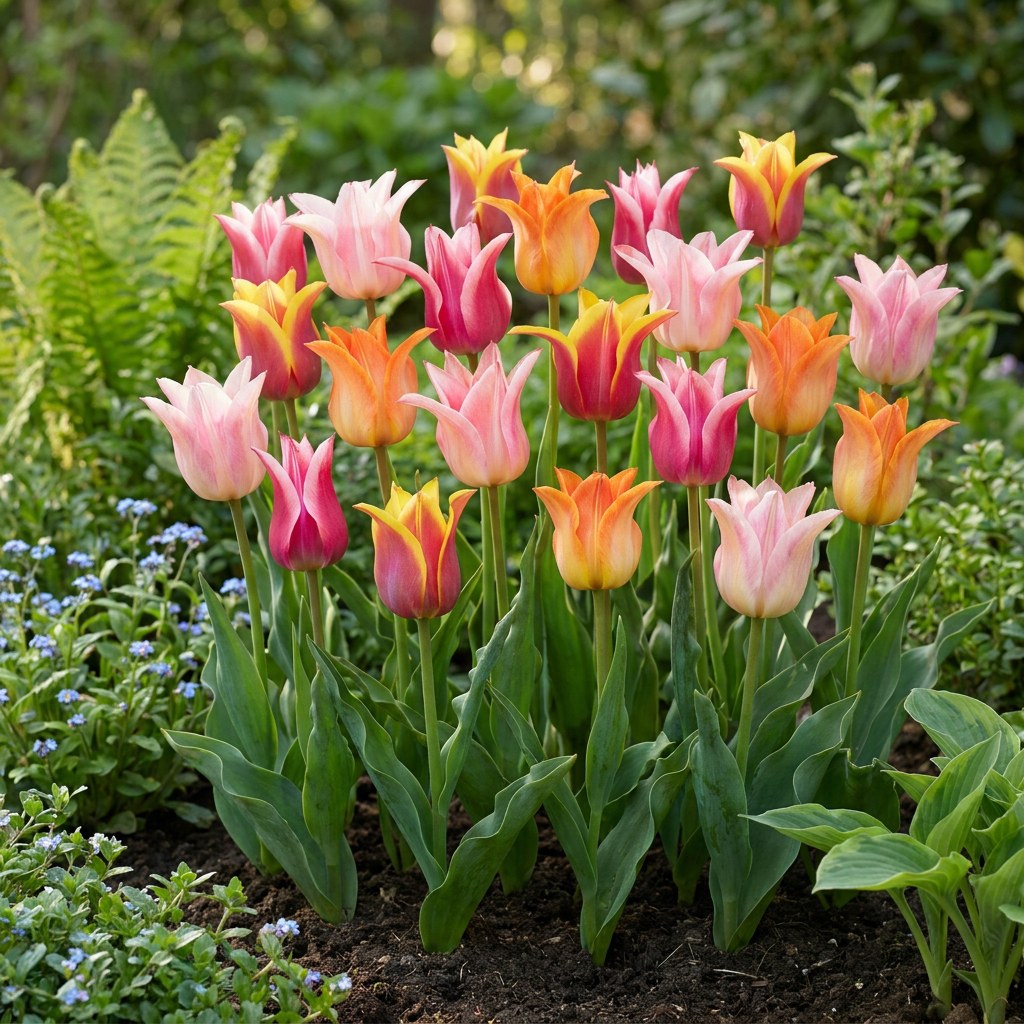Tulip Bulbs Ballade Mix in flower in the garden