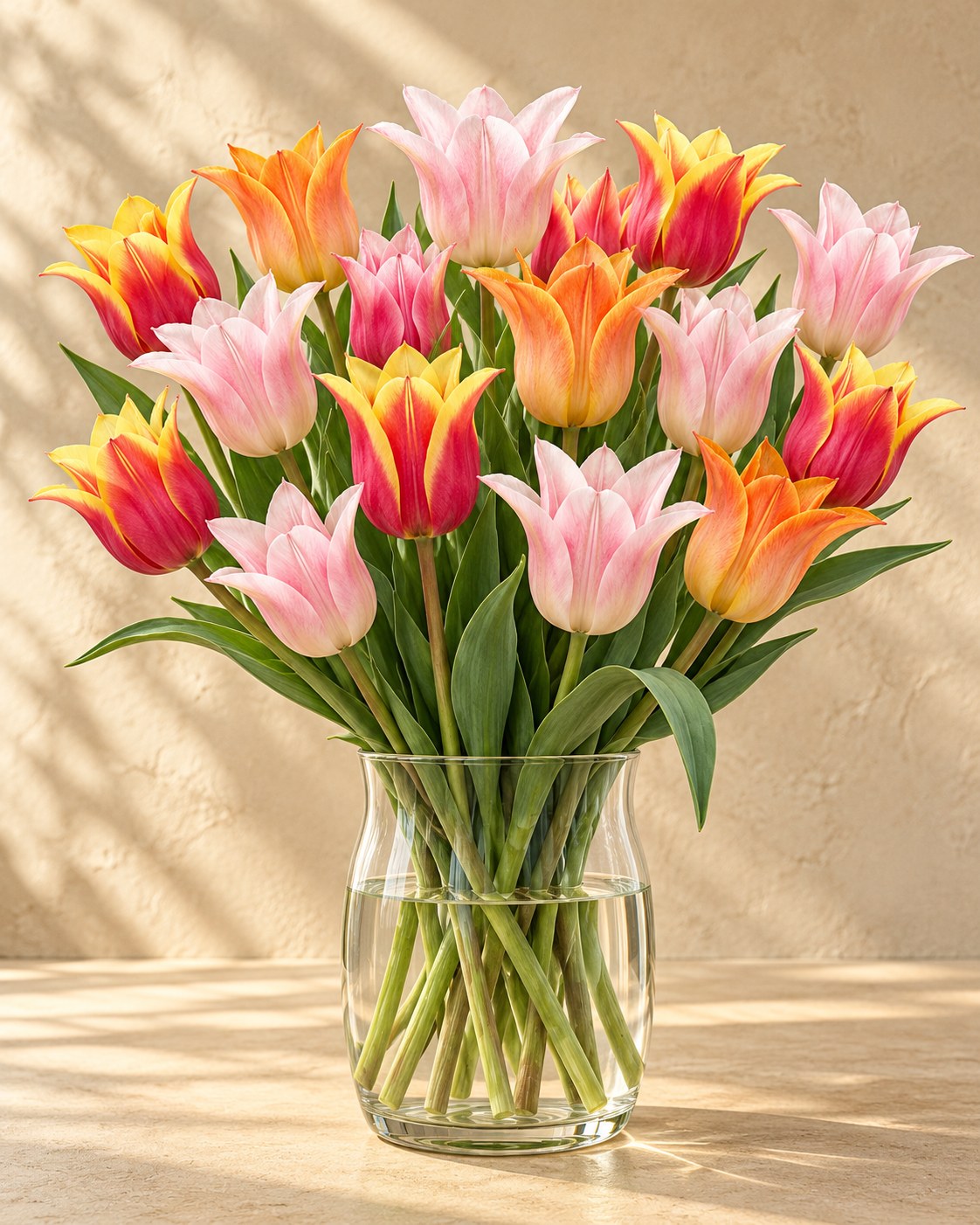Bulbes de tulipes Ballade mix en fleurs dans un vase