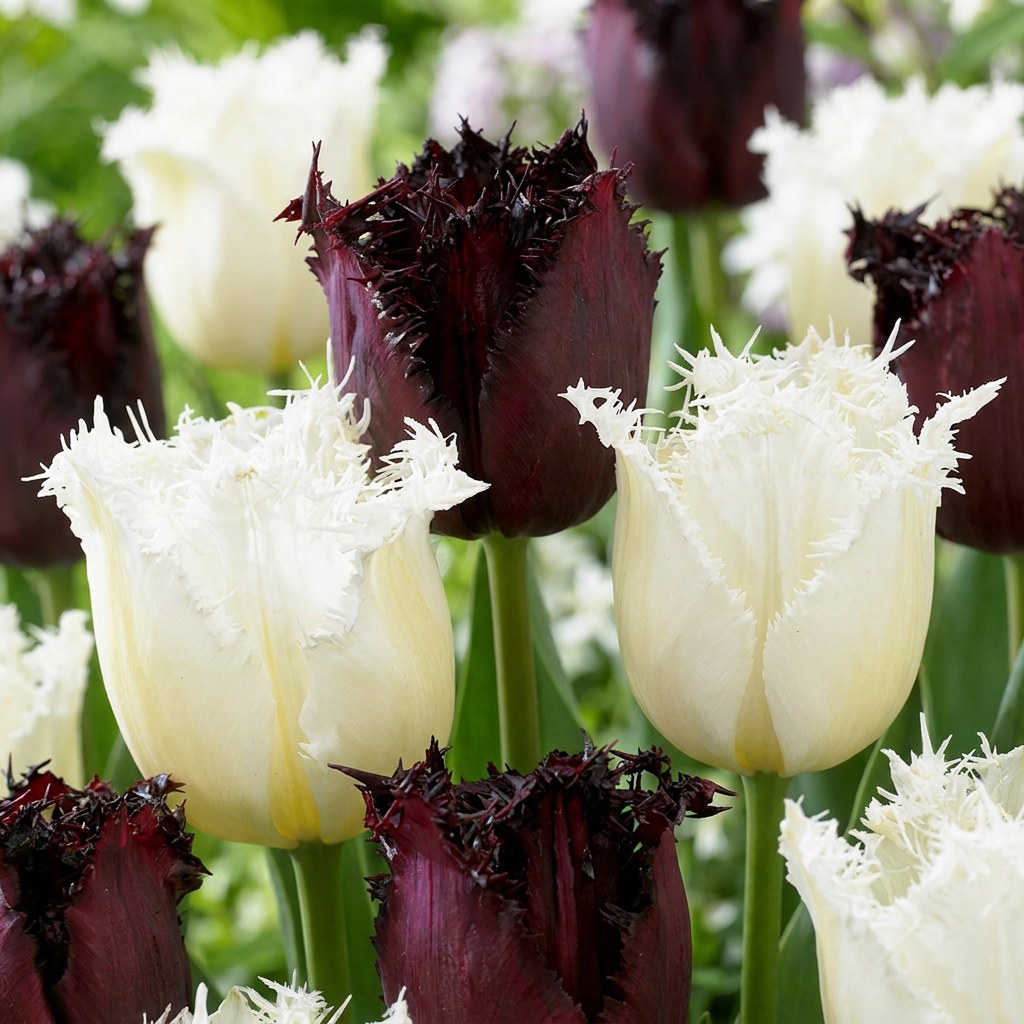 Tulpen Breakdance mix in bloei