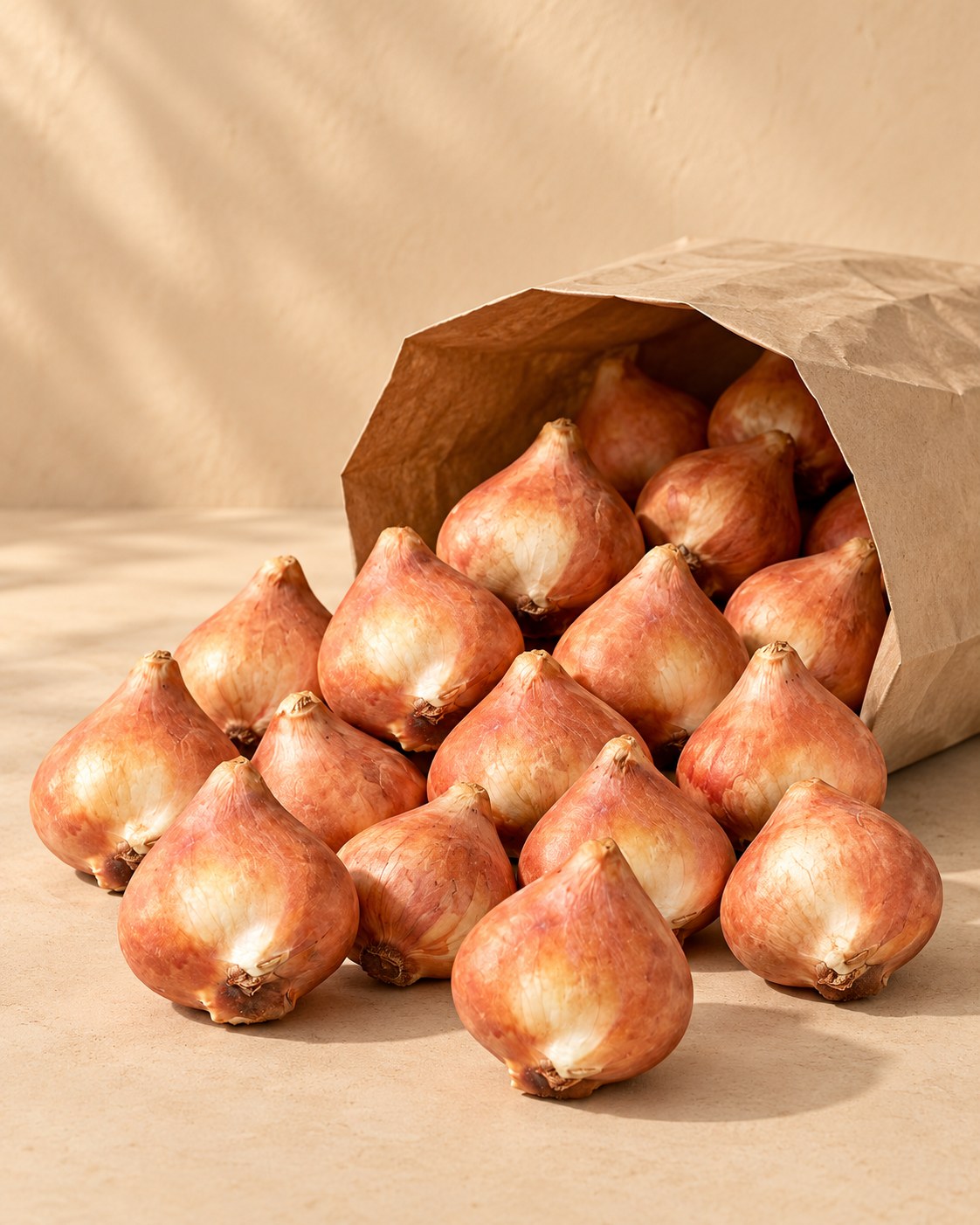 Bollen van tulpen candle light