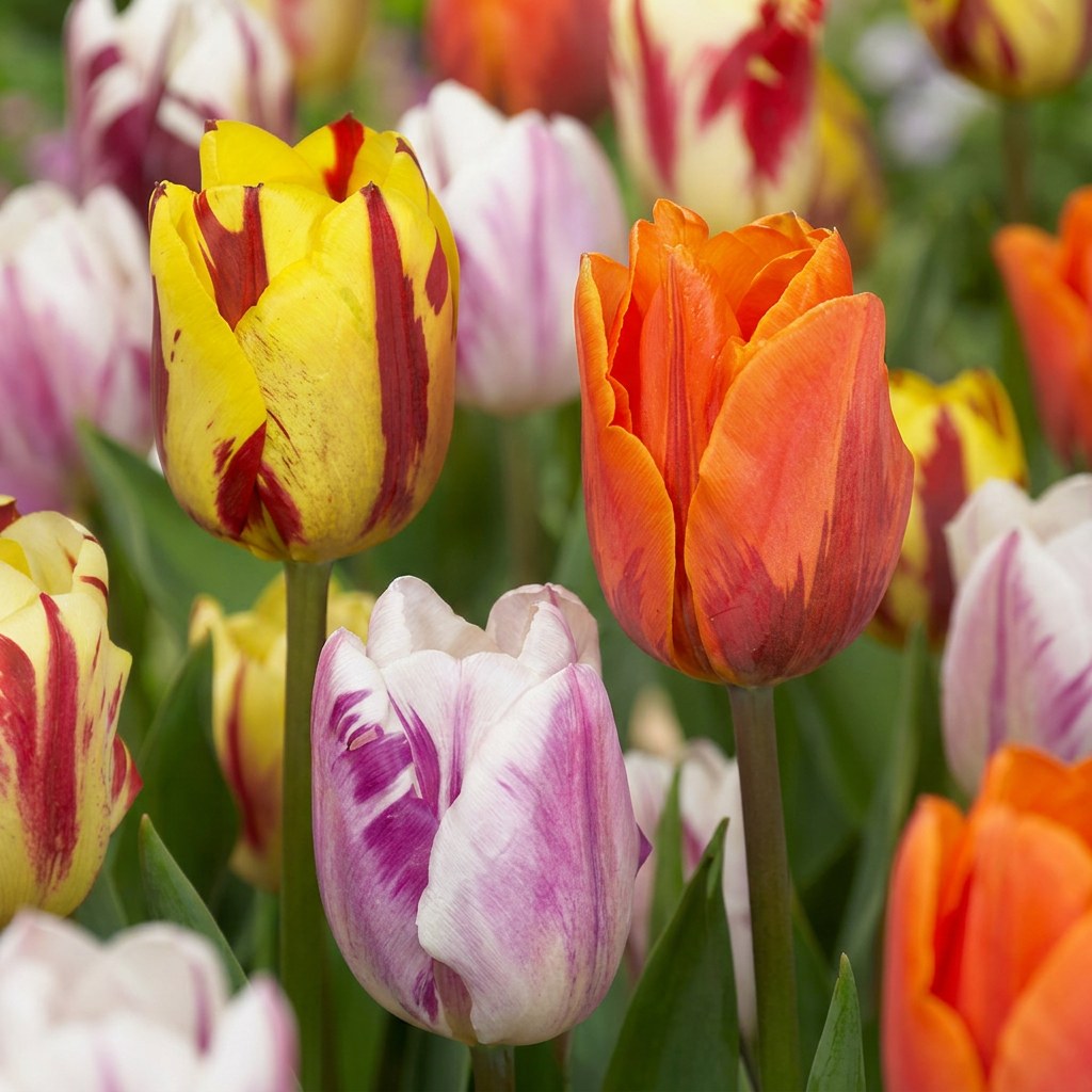 Tulip Bulbs Flaming Beauty Mix in flower