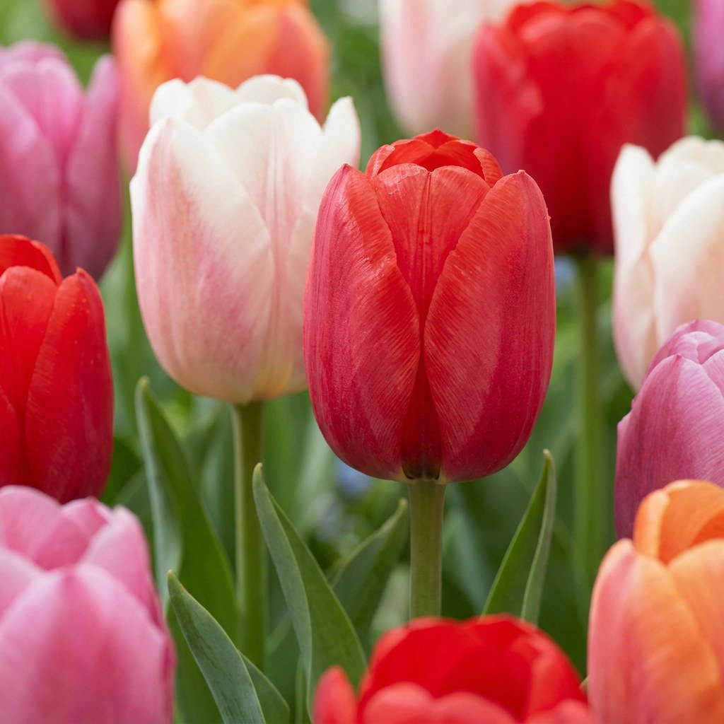 Tulpen Glowing with Pride in bloei