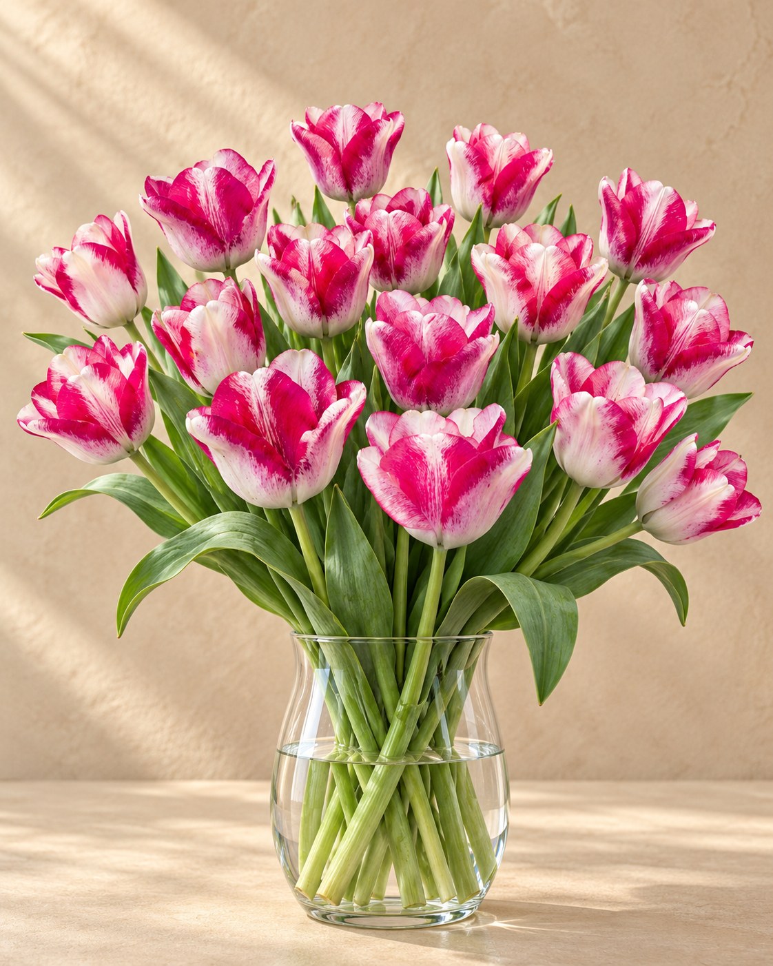 Tulpen Mata Hari in bloei in een vaas