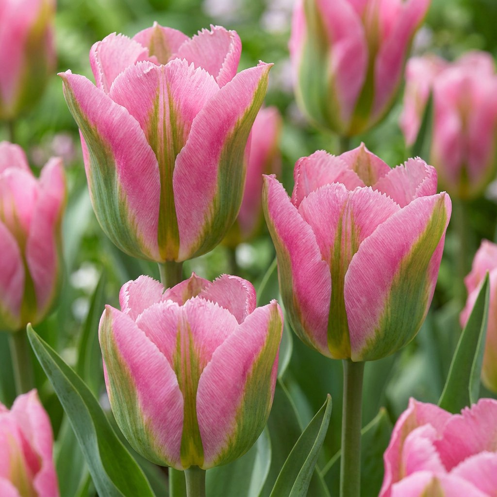 Tulpen Striped Crown in bloei