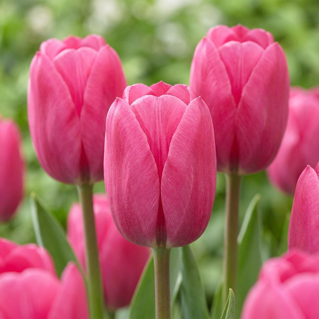 Tulpanlökar Triumph Pink i blom